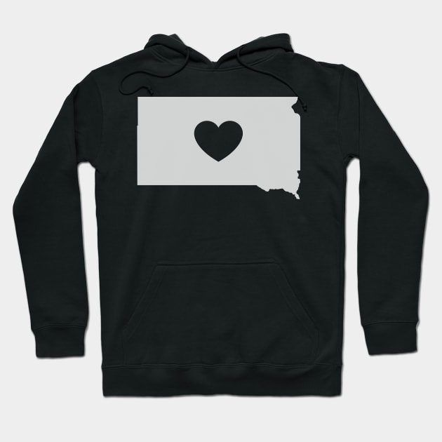 South Dakota Love Heart Hoodie by helloshirts